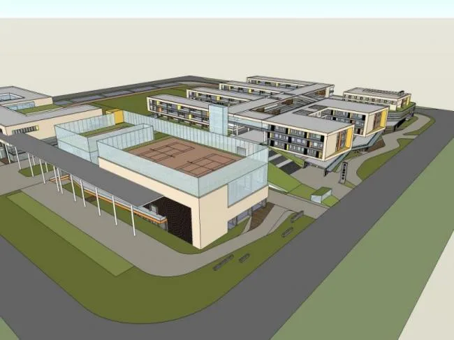 Sketchup School Model | Multi story School, Campus Educational Architecture, Modern Style