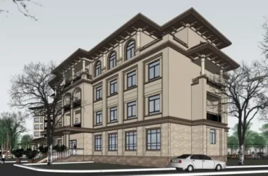 Classical Multi-Story Hotel Model in SketchUp-BIM WORLD