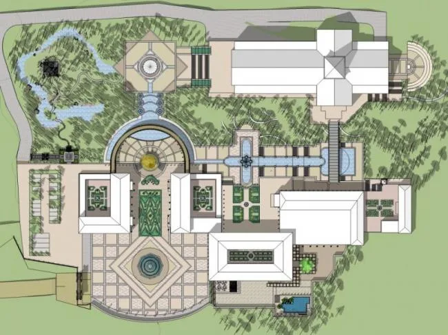 Sketchup Landscape Model | Park Landscape, Modern Style