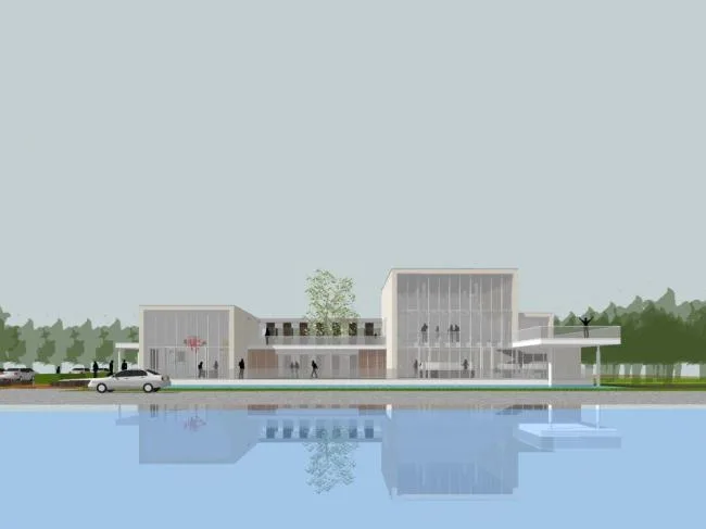 Sketchup Business Model | Multi story Commercial Sales Office, Modern Style