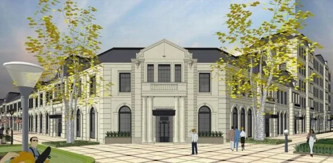Sketchup Business Model | Multi story street side commercial, townhouse, French classical style