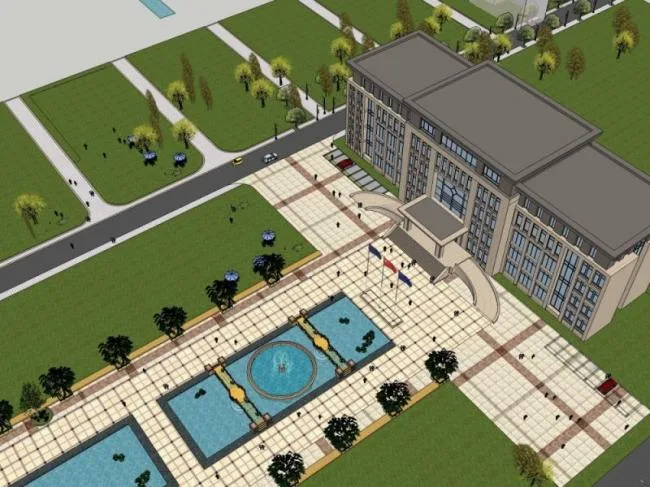 Sketchup Office Model | Multi story Office Building, Modern Style
