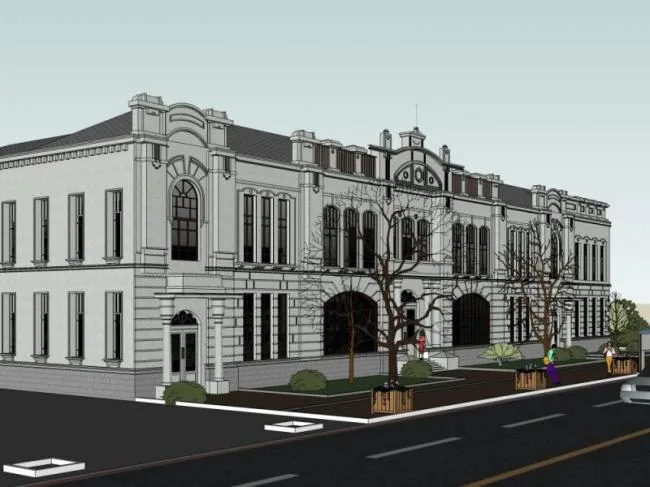 Sketchup School Model | Multi story Elementary School, Campus Educational Architecture, Classical Style