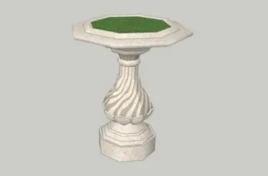 SketchUp Material Model: European Floral Bowl Landscape Sculpture Component-BIM WORLD