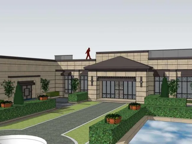 Sketchup Business Model | Multi-story Commercial Club, Classical Style