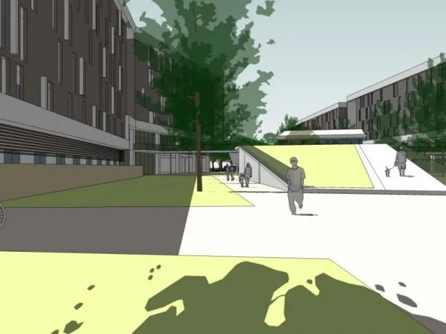 Sketchup Residential Model | Multi story Dormitory, Modern Style