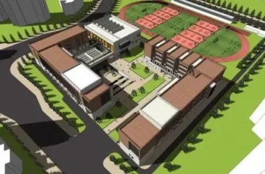 Modern Multi-Story Primary and Secondary School Buildings | SketchUp School Model-BIM WORLD