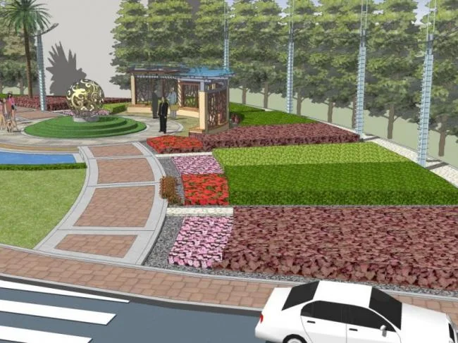 Sketchup Landscape Model | Sculpture Landscape, Modern Style