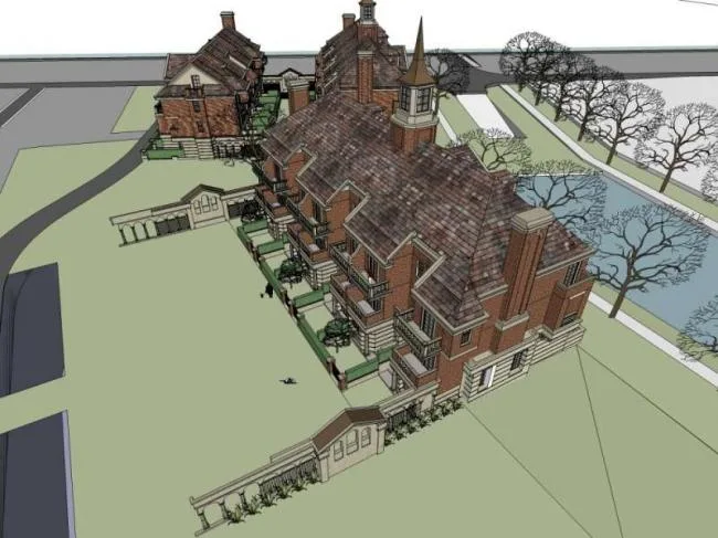 Sketchup Villa Model | Row Villa, British Classical Style