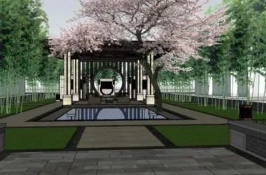 Chinese-Style Pavilion Sketch Model in SketchUp-BIM WORLD