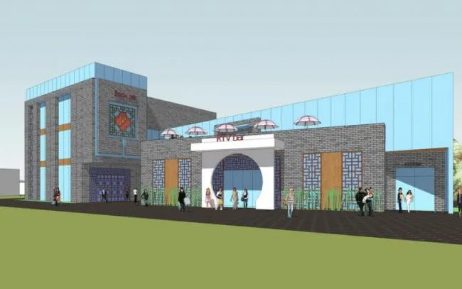 Sketchup Cultural Model | Multi story Book Bar Library, Cultural Architecture, New Chinese Style