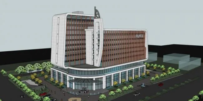 Sketchup Hotel Model | High rise Hotel, Modern Style