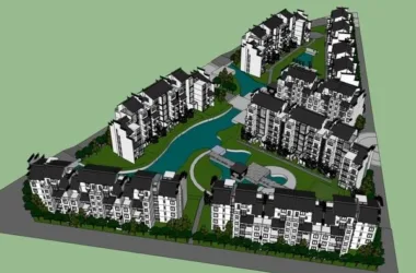 Modern Multi-Story Residential Community in Chinese Style | SketchUp Model-BIM WORLD