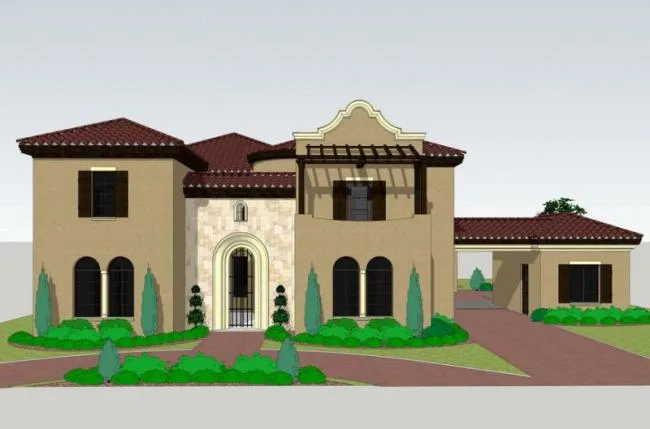 Sketchup Villa Model | Solo Villa, Spanish Style, Classical Style