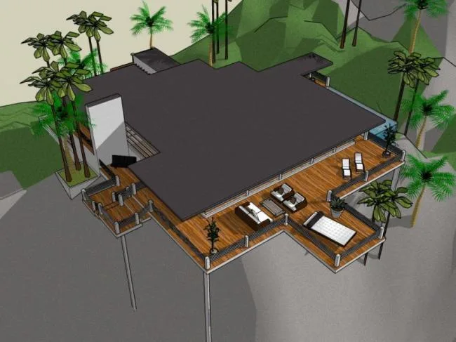 Sketchup Villa Model | Solo Villa, Modern Style