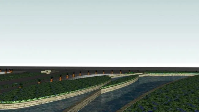Sketchup Landscape Model | Linshui Road Landscape, Modern Style