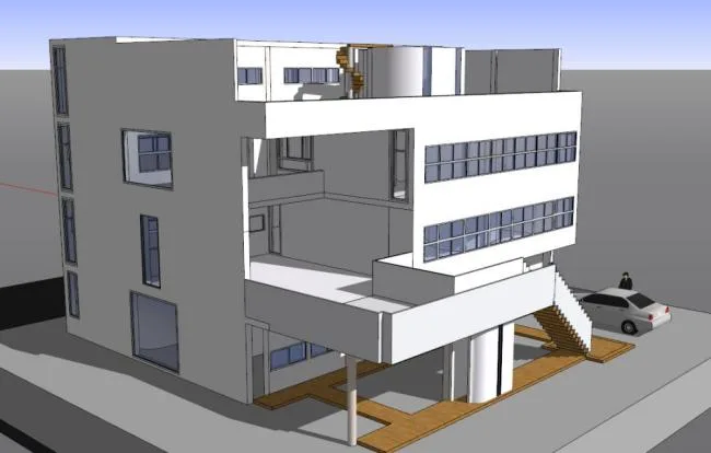Stein Residence: Modern Villa Design in SketchUp