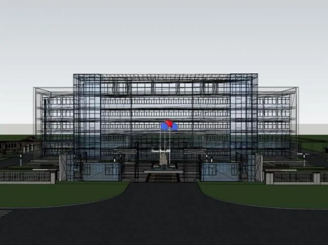Sketchup Office Model | Multi Story Office Building, Modern Style