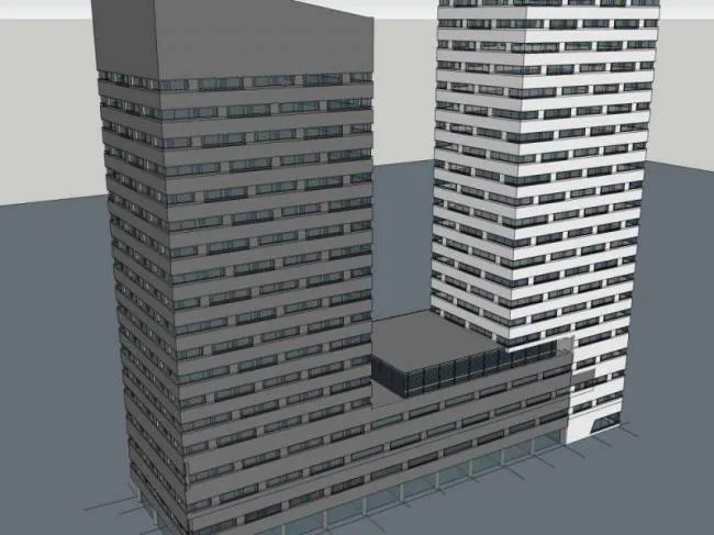 Sketchup Office Model | High rise Office Building, Office Building, Modern Style