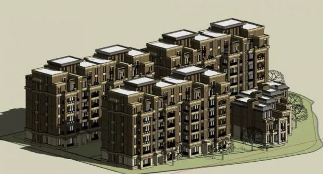 Sketchup Residential Model | Multi story Residence, Classical Style