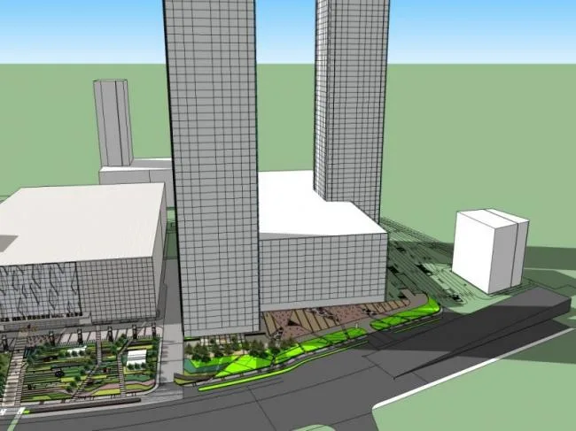 Sketchup Landscape Model | Commercial Landscape, Modern Style