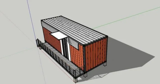 Sketchup Business Model | Container, Commercial, Modern Style
