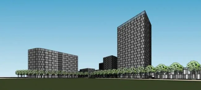 Sketchup Office Model | Tsinghua Jiading Science and Technology Park, Multi story High rise Mixed Office, Hotel, Modern Style