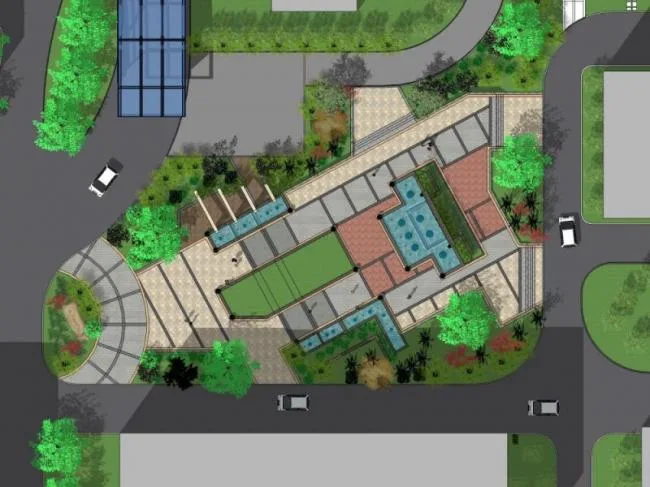 Sketchup Landscape Model | Residential Landscape, Modern Chinese Style