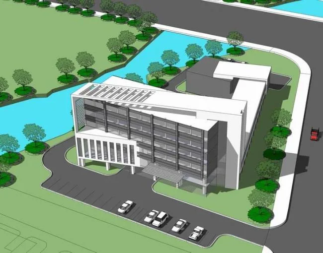 Sketchup Office Model | Water Conservancy Dispatch Office Building, Modern Style, Small Office Building, Multi story