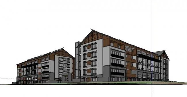 Sketchup Residential Model | Multi story Apartment Dormitory, Residential Building, Chinese Style
