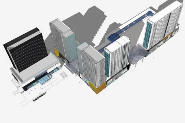 Modern High-Rise Office Building Model in SketchUp