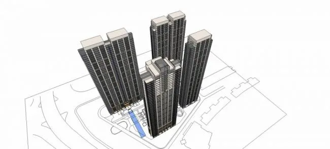 Modern High-Rise Residential Neighborhoods | SketchUp Architectural Models