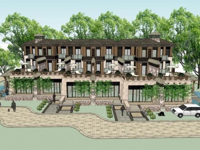 Sketchup Villa Model | Multi row Villa, Modern Style