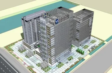 Modern High-Rise Office Building Model in SketchUp-BIM WORLD
