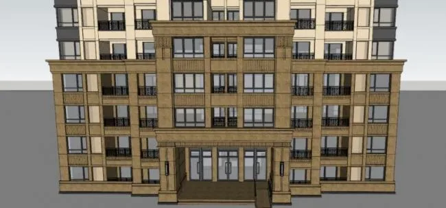 Sketchup Residential Model | High rise Residential Buildings, Classical Style