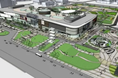 SketchUp Business Model: Modern Multi-Story Commercial Building and Large Shopping Mall Design-BIM WORLD