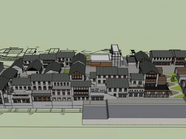 Sketchup Business Model | Multi story Club, Modern Chinese Style