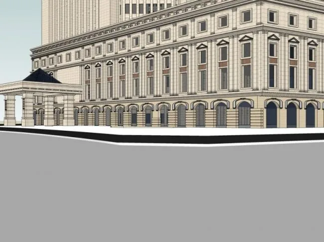 Sketchup Office Model | High rise Office Building, Classical Style