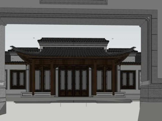 Sketchup Ancient Architecture Model | Multi story Courtyard, Chinese Style, Ancient Architecture