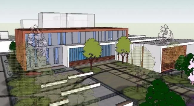 Sketchup School Model | Multi story High School, Campus Educational Architecture, Modern Style