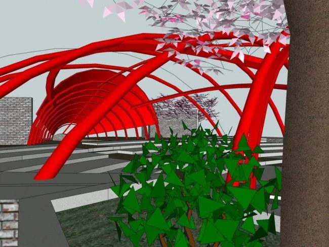 Sketchup Landscape Model | Urban Theater, Modern Style, Landscape