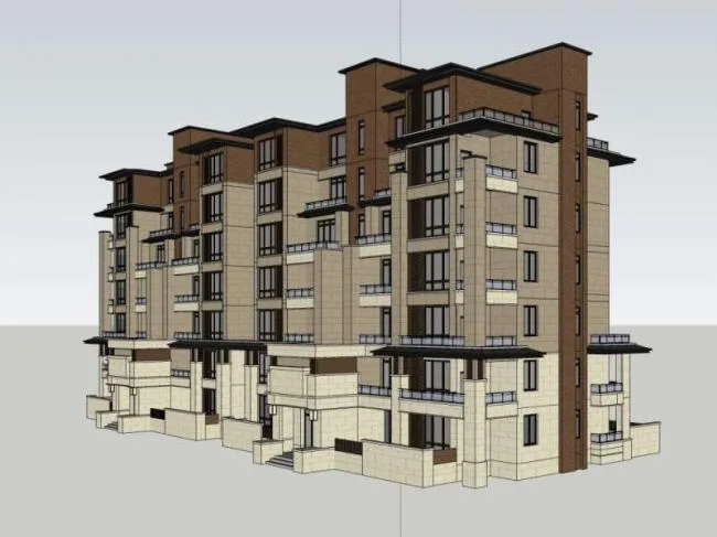 Sketchup Residential Model | Multi story Residence, Residential Building, Classical Style