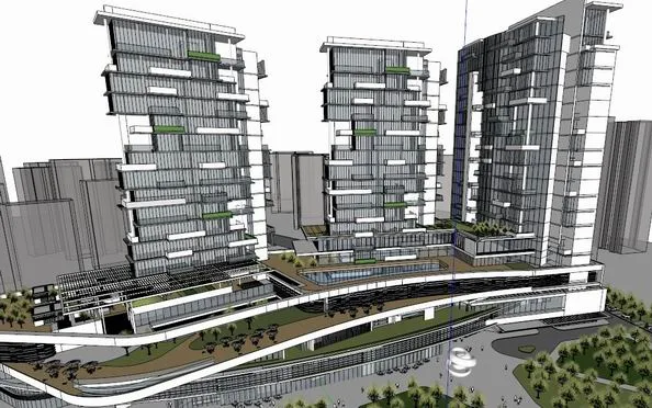 Sketchup Office Model | High rise Office Building, Modern Style