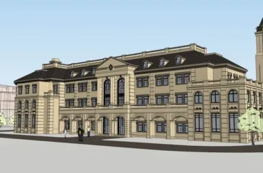 SketchUp Business Model: Multi-Story Guild Hall in German Classical Style for Commercial Use-BIM WORLD