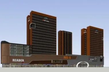 Modern High-Rise Office Building with Ground Floor Commercial Space | SketchUp Model-BIM WORLD