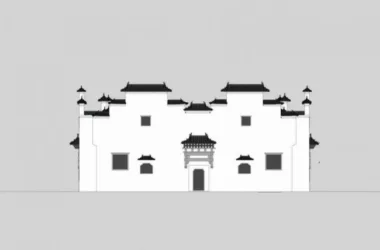 SketchUp Residential Design | Multi-Story Chinese-Style Courtyard Home-BIM WORLD