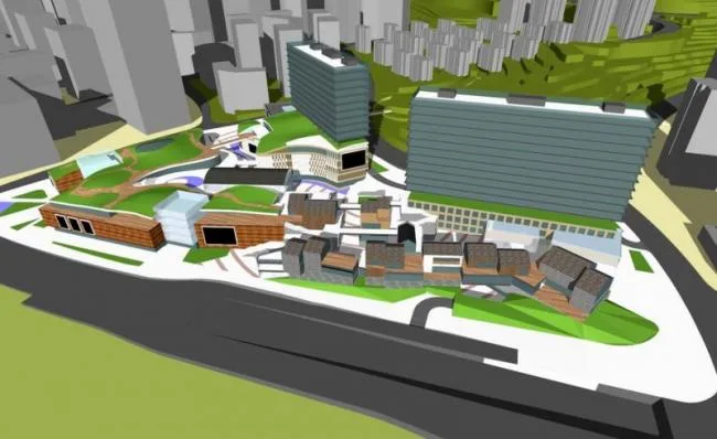 Sketchup Complex Model | Multi story High rise Mixed Commercial Complex, High rise Office, Modern Style