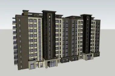 Modern High-Rise Residential Building Models in SketchUp-BIM WORLD