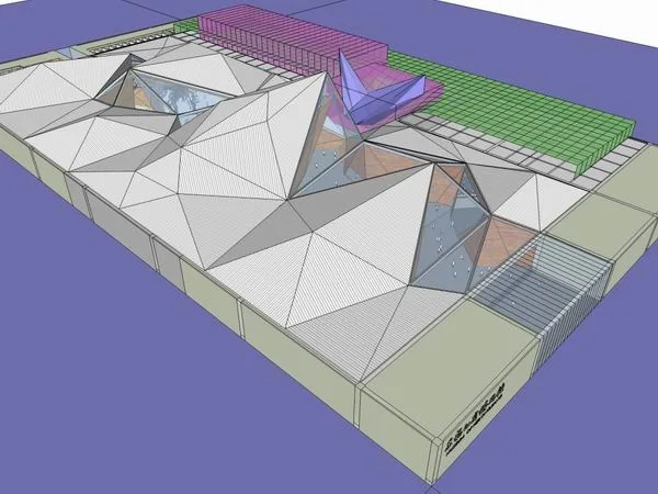 Sketchup Cultural Model | Multi story Heilongjiang Provincial Museum, Cultural Architecture, Modern Style