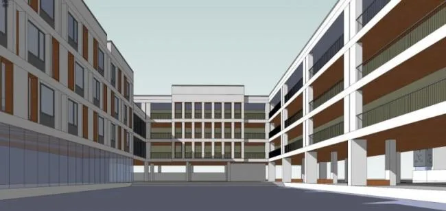 Sketchup School Model | Multi story School, Campus Educational Architecture, Modern Style